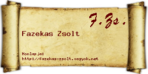 Fazekas Zsolt névjegykártya
